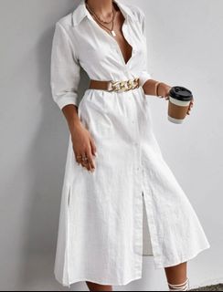Button through shirt dress without belt S / 8 10 Brand new