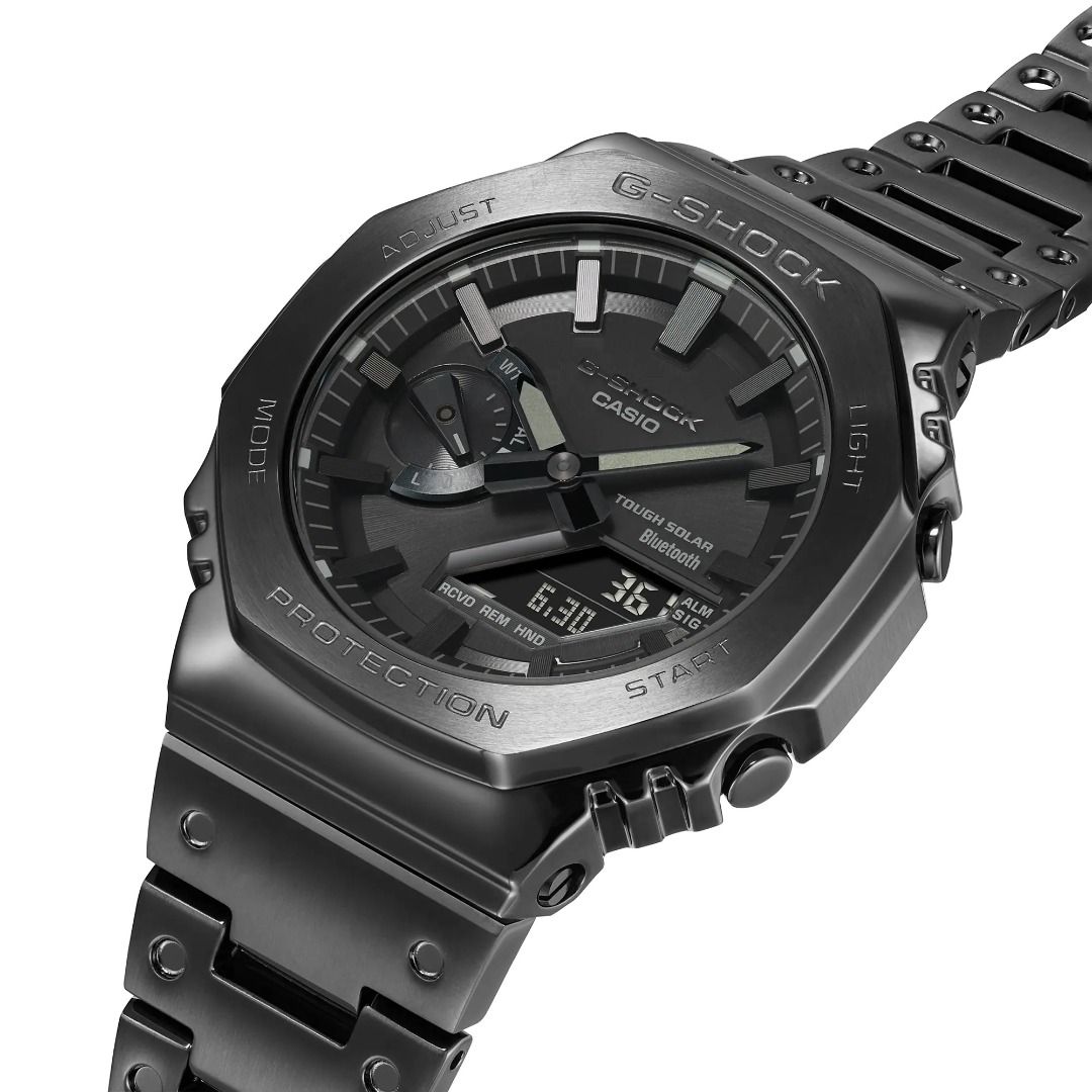 Casio G-SHOCK Full Metal 2100 Series Casioak Stealth Black Solar ...