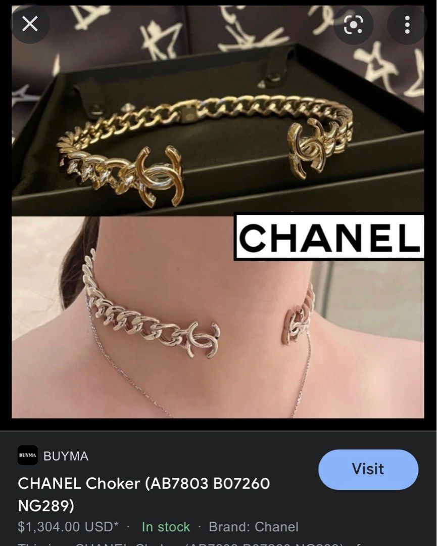 Chanel choker, Luxury, Accessories on Carousell
