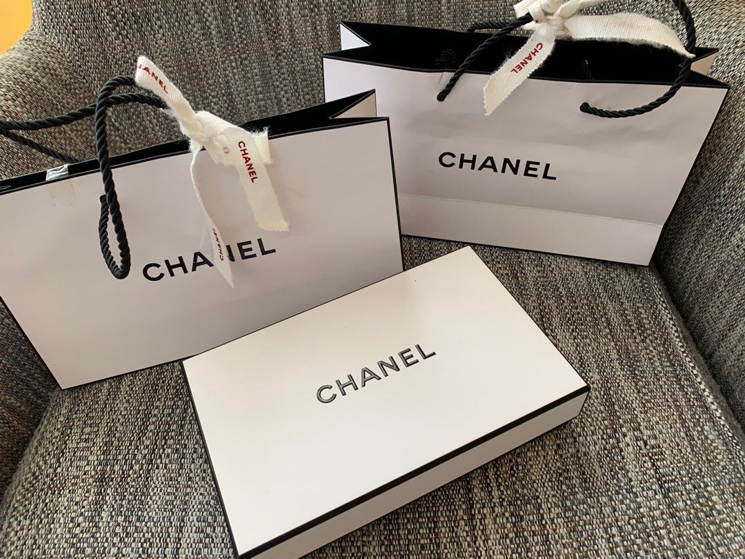 CHANEL PERFUME BOX& BAGS, Luxury, Accessories on Carousell