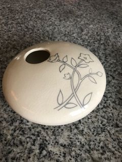 Christmas Gift Idea/Decor Ornament: Ikebana Scandinavian Minimalist Nordic Ceramic Round Vase