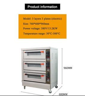 COMMERCIAL 3 LAYER W/ 3 TRAYS MANUAL OVEN