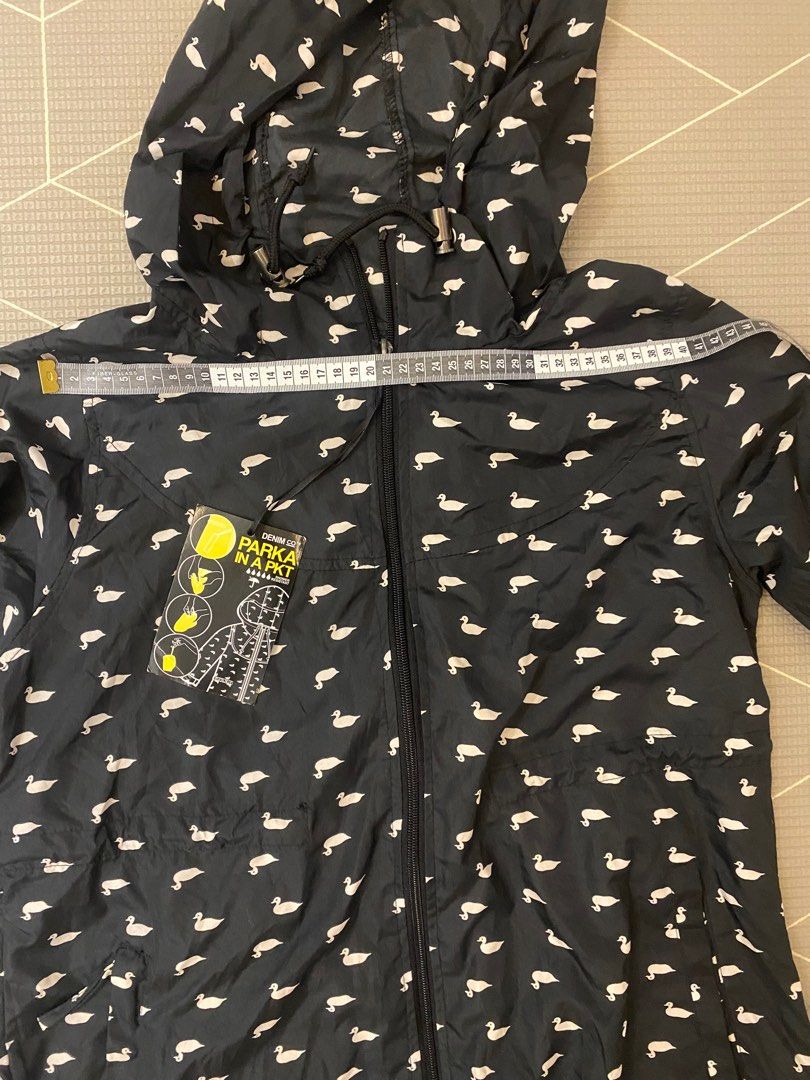 Denim co parka in a pocket store