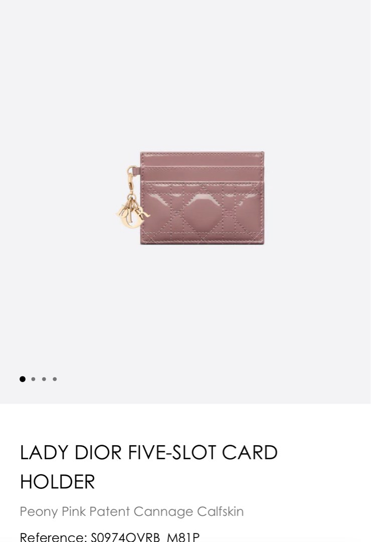 Dior - Mini Lady Dior Bag Peony Pink Patent Cannage Calfskin - Women