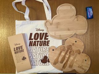 Disney 迪士尼竹製餐具套裝 (渣打）