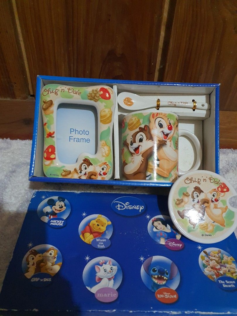 Disney Chip n Dale Ceramic Mug and Frame Set (Category: Character Goods) located in Baguio. Submitted by thriftfinds_2600 (Listing ID 1198642808, Image 2). Description: New. Giftable. Check all photos for more details. open for shipping mop: gcash mod: flas express.