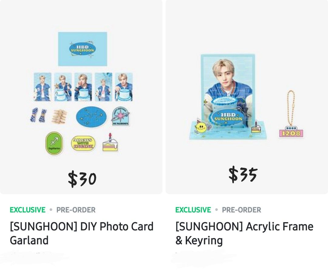 Enhypen Sunghoon & NI-KI's Birthday Merch, Hobbies & Toys, Memorabilia