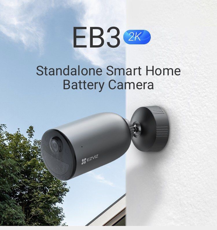 EZVIZ EB3 2K Standalone Outdoor Smart Home Battery Camera CCTV, 2 Way