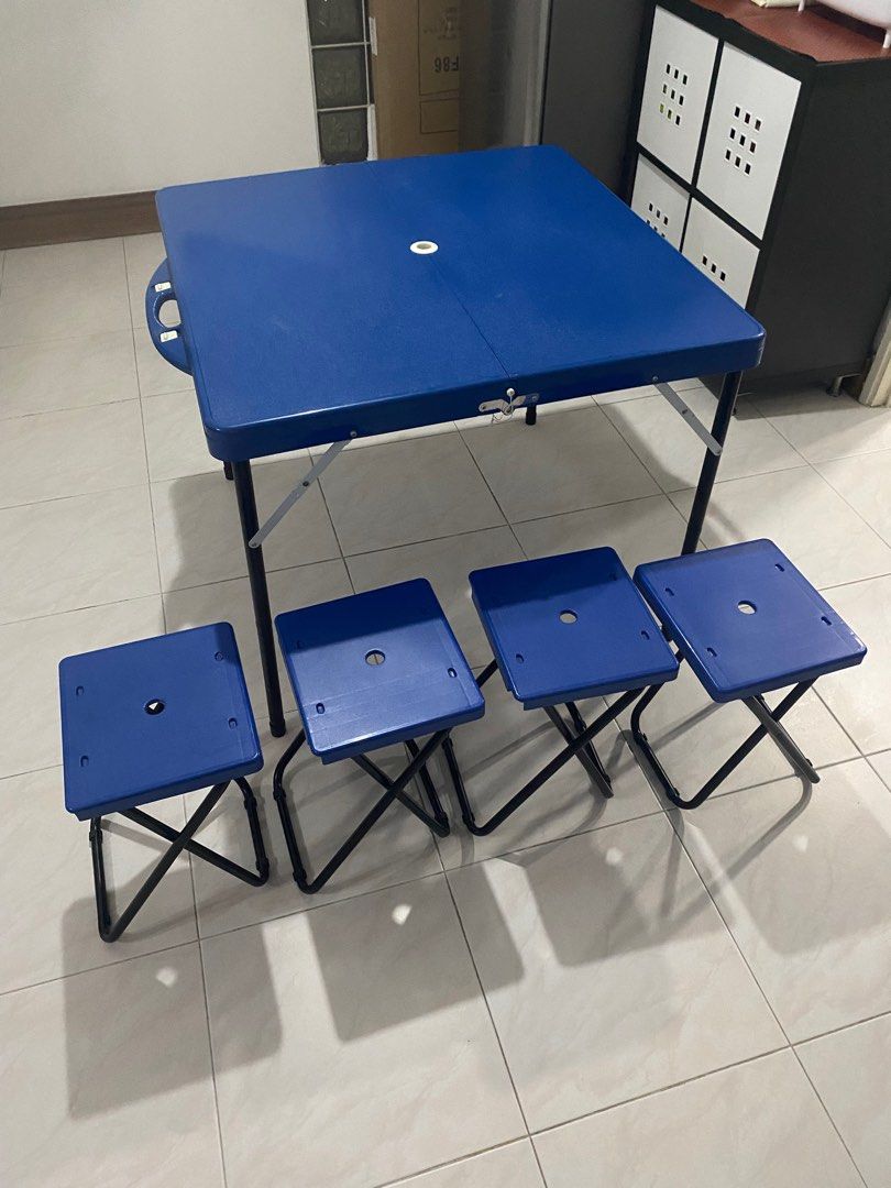 Foldable Table & Chairs, Furniture & Home Living, Furniture, Tables