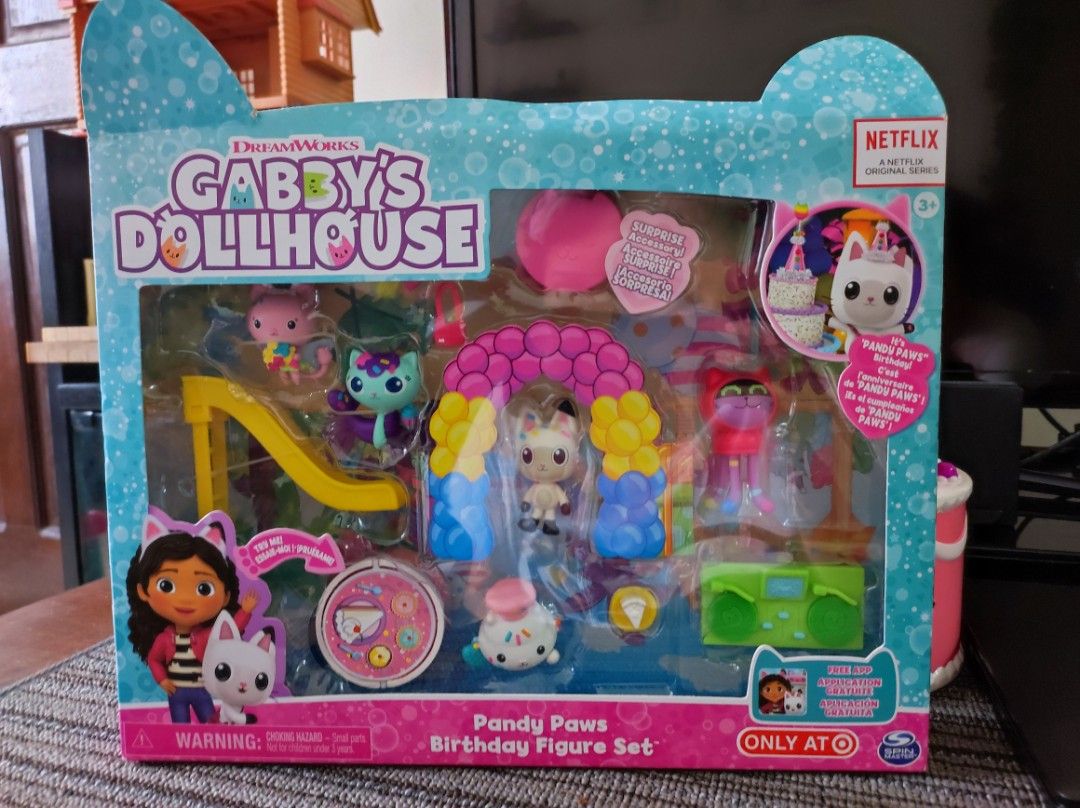 Gabby's dollhouse Pandy Paws Birthday Figure Set, Hobbies & Toys, Toys ...