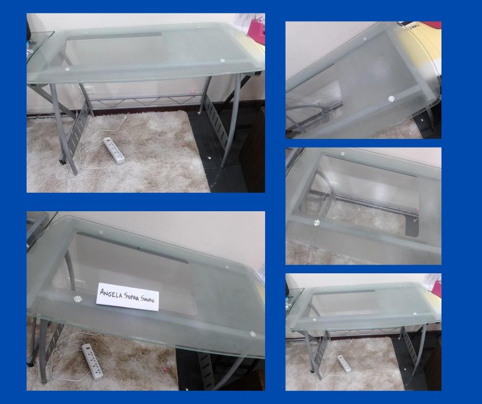 Glass Table/ Office Table/ Study Table, Furniture & Home Living