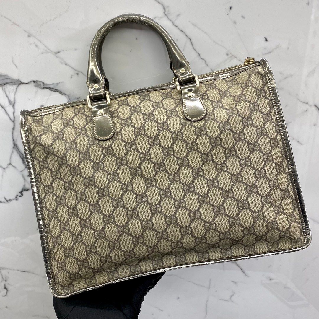 GUCCI 190259 PVC BOSTON GG HANDBAG 227013220 Luxury Bags