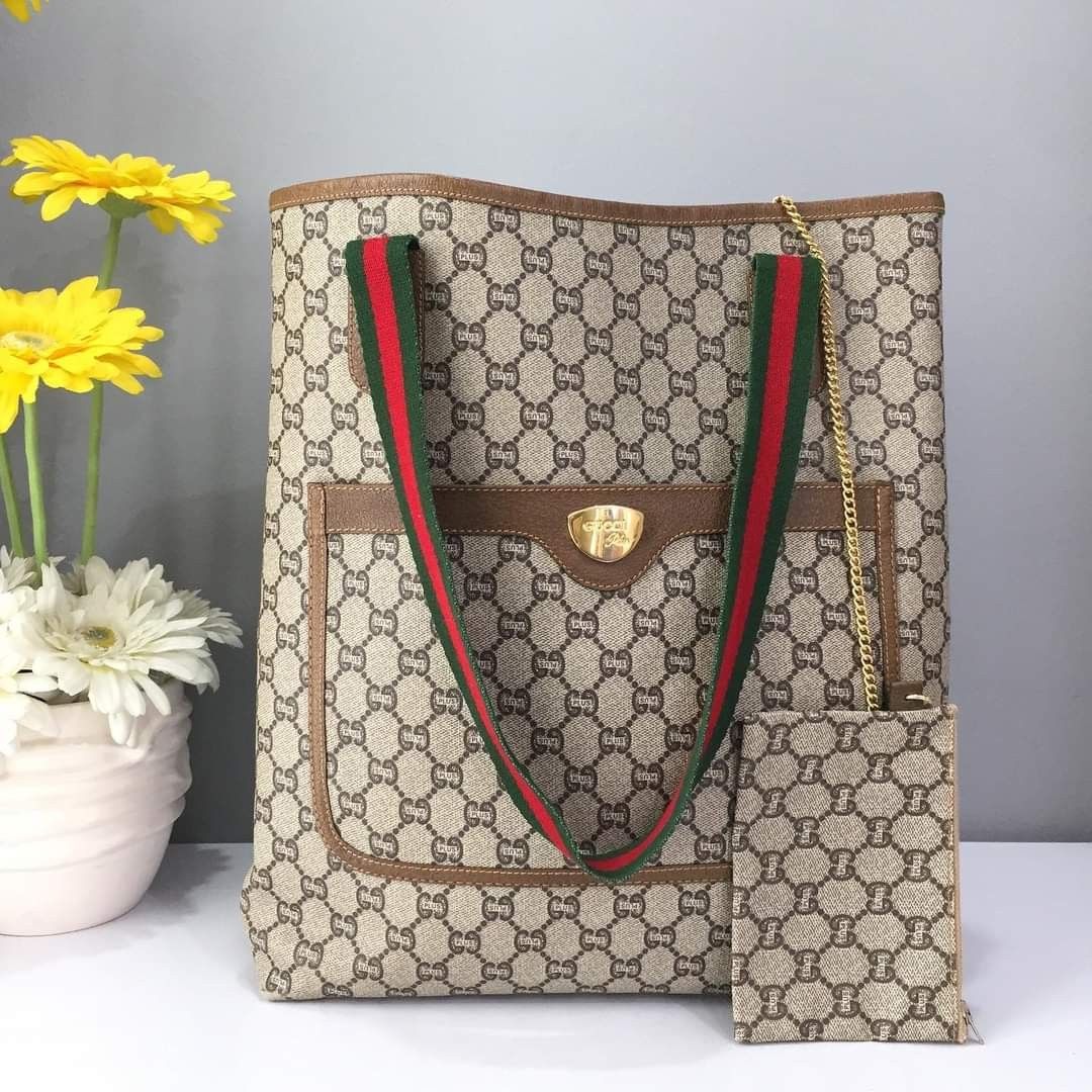 Vintage Gucci Sherry Line Bag, Luxury, Bags & Wallets on Carousell