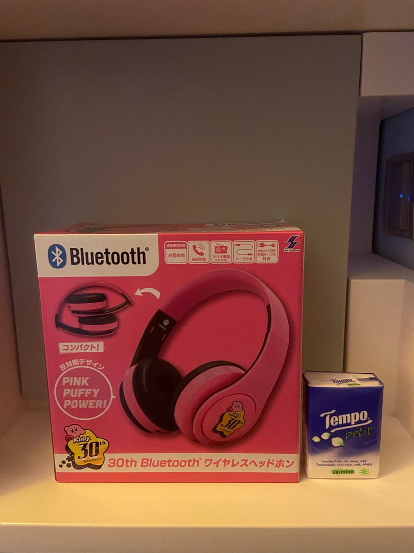 星之卡比藍芽headset 星之卡比藍芽耳機 kirby bluetooth headset, 音響器材, 頭戴式/罩耳式耳機 Carousell