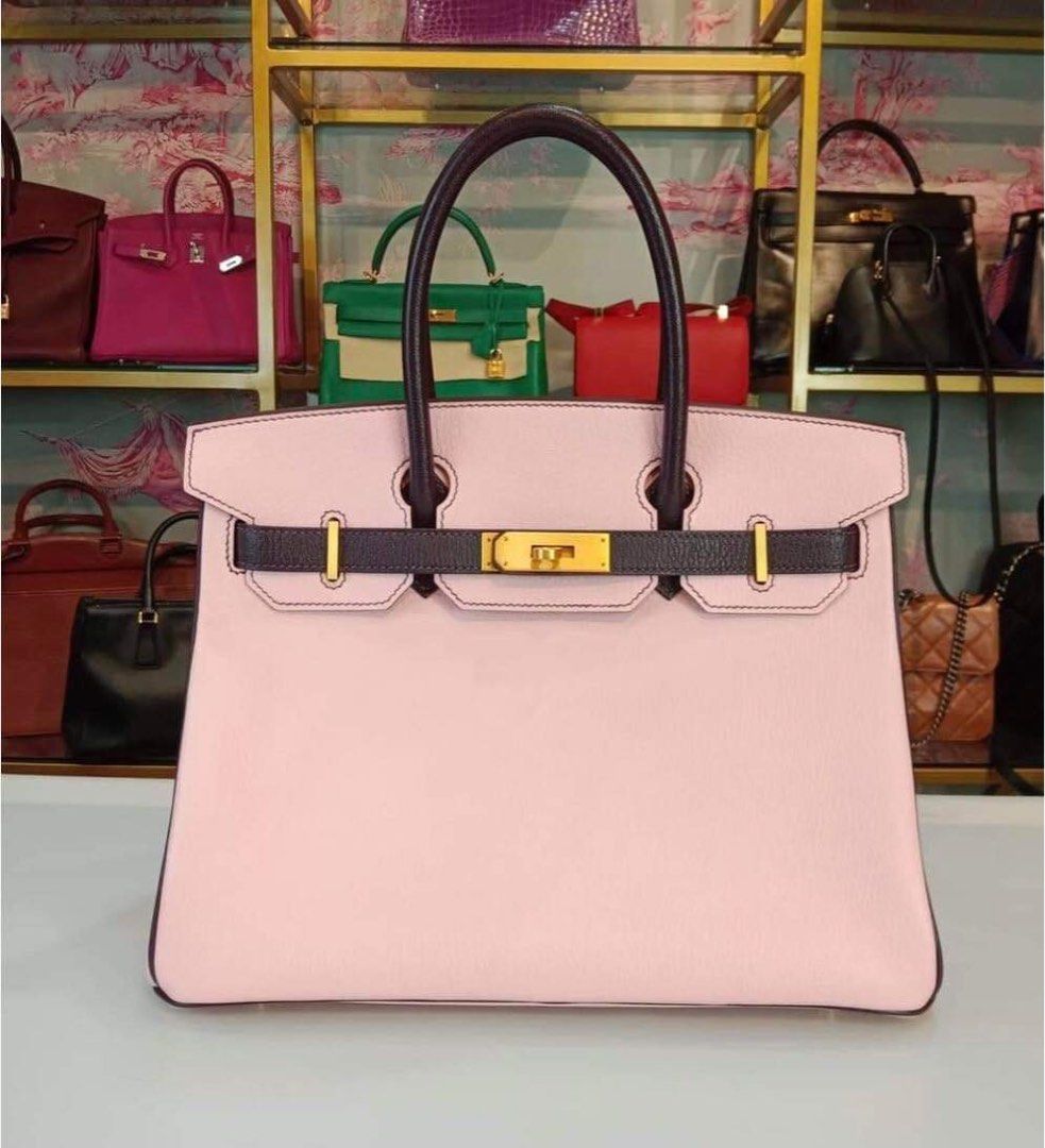 Hermes Pink Ostrich Birkin, Luxury, Bags & Wallets on Carousell