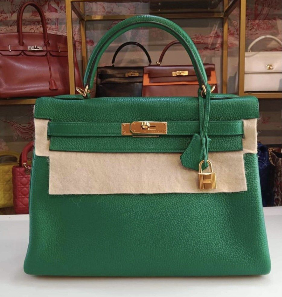 Hermes Birkin 30 Vert Vertigo Ostrich Ghw, Luxury, Bags & Wallets on  Carousell