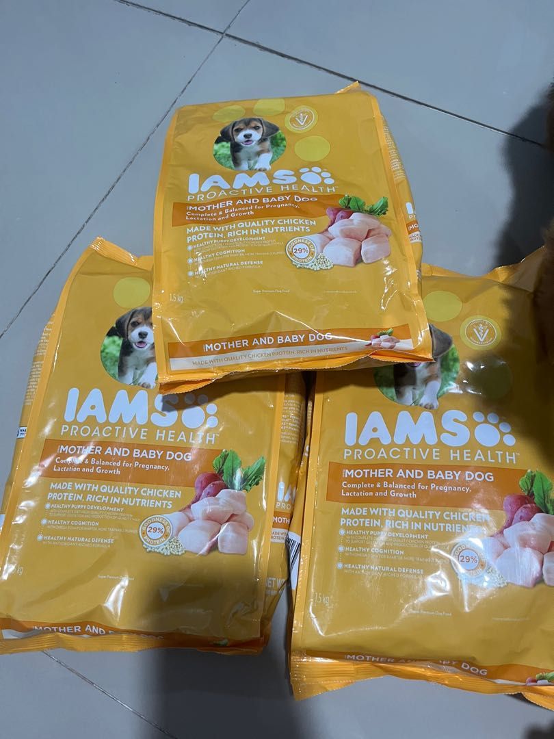 iams dog food mother and baby dog, Pet Supplies, Pet Food on Carousell