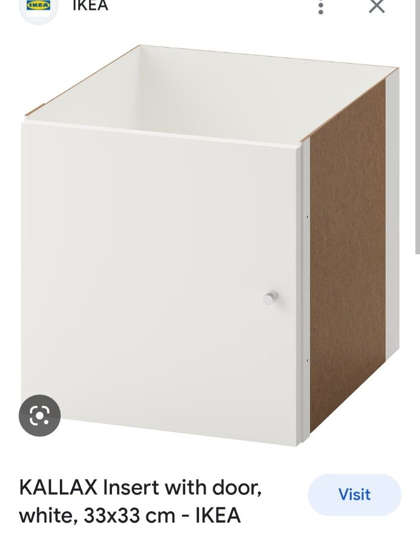 Ikea Kallax insert door white sealed, Furniture & Home Living