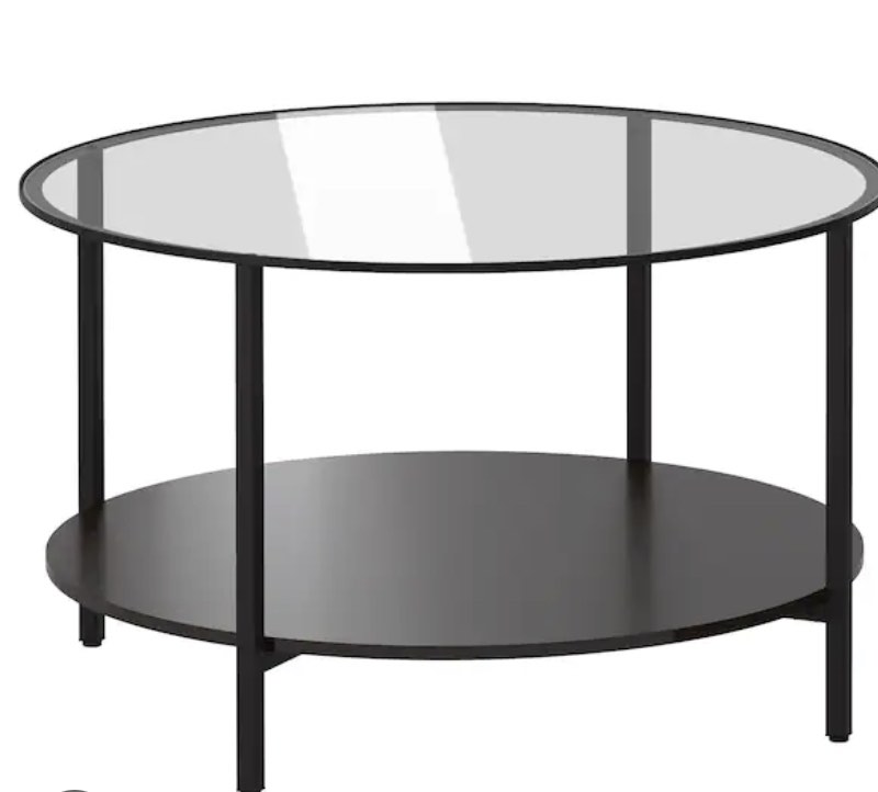 IKEA round coffee table glass, Furniture & Home Living, Furniture
