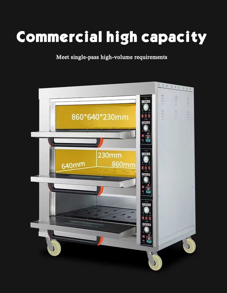 INDUSTRIAL OVEN 3 LAYERS W/ 6 TRAYS MANUAL, TV & Home Appliances