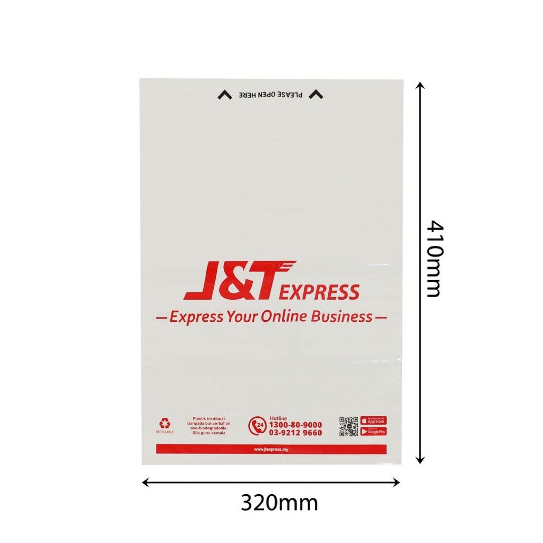 J&T Plastic Courier Bag (Medium Size) A3, Hobbies & Toys, Stationery