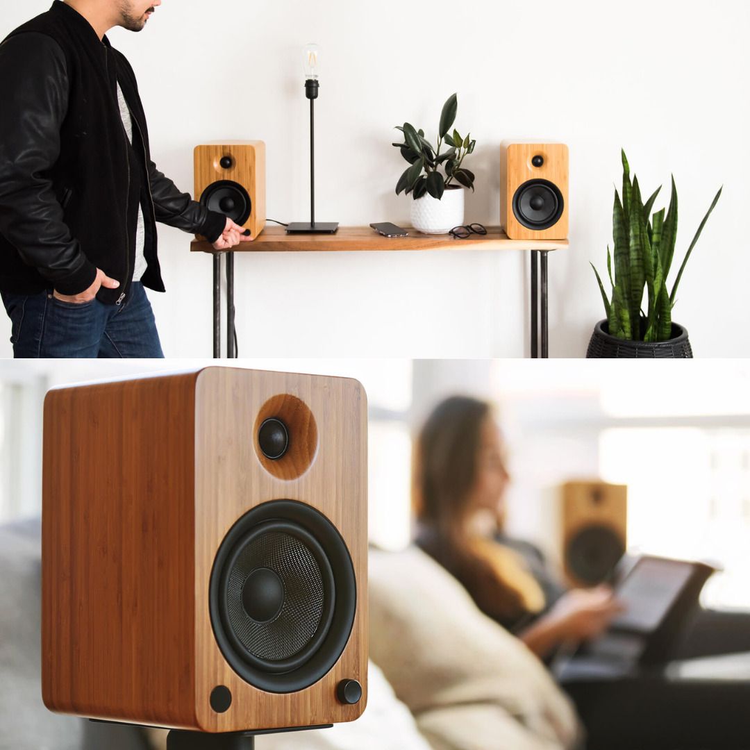 Kanto YU6 Powered Bookshelf Speakers with BuiltIn Bluetooth Pair