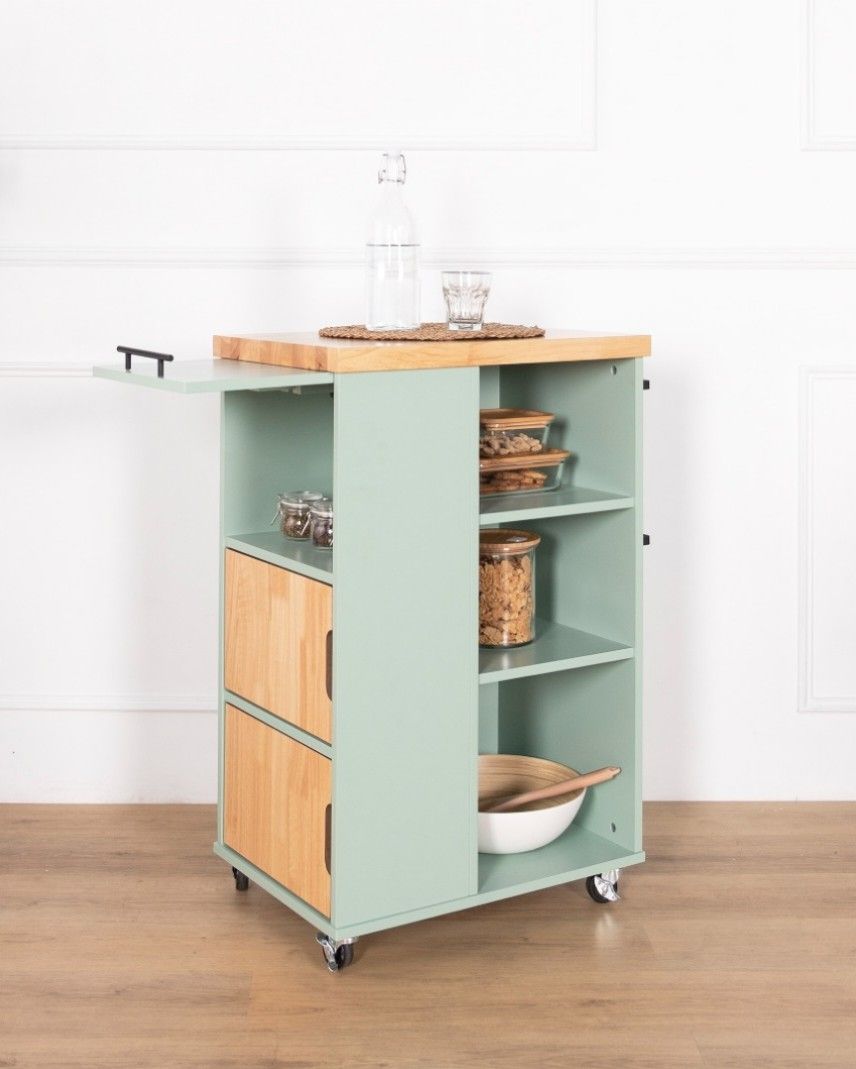 Kitchen Cart, Kitchen Trolley Solid wood, Furniture & Home Living