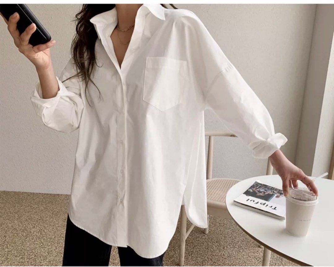 White shirt hotsell korean style