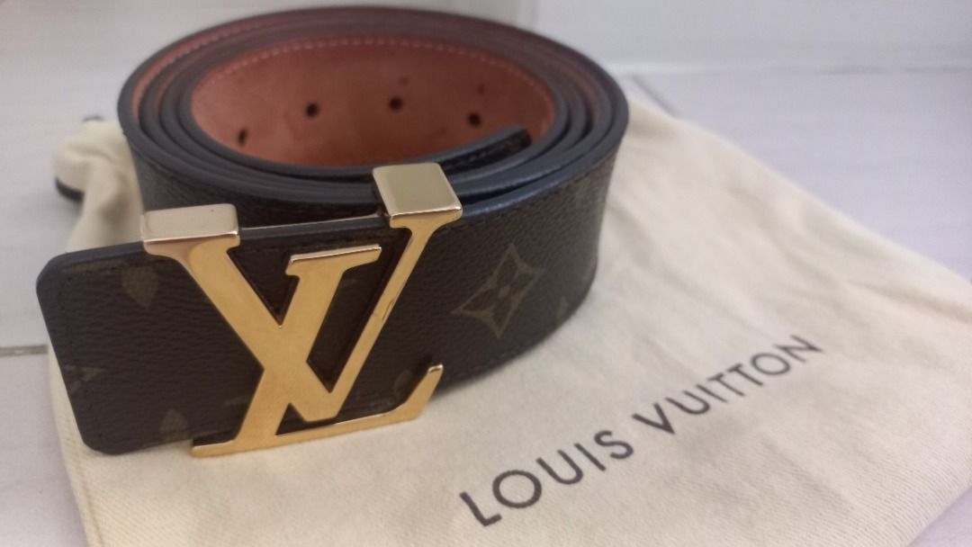 LOUIS VUITTON M9608V LV INITIALES 40MM X 85CM GOLDEN BUCKLE MONOGRAM BELT