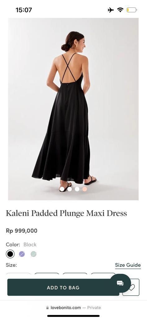 Love Bonito Kaleni Padded Plunge Maxi Dress, Fesyen Wanita ...