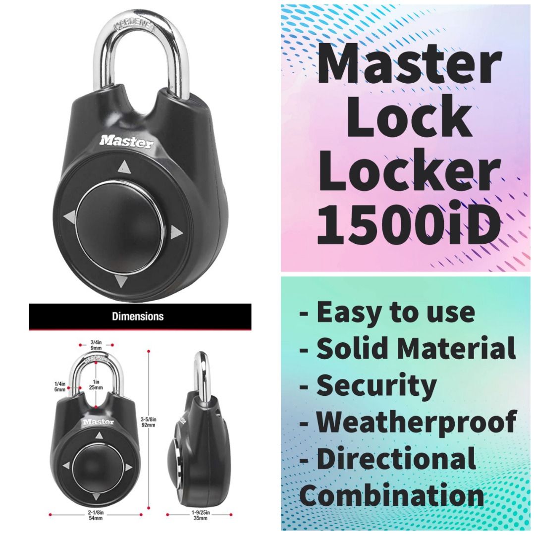 Master Lock Locker 1500iD, Furniture & Home Living, Security & Locks