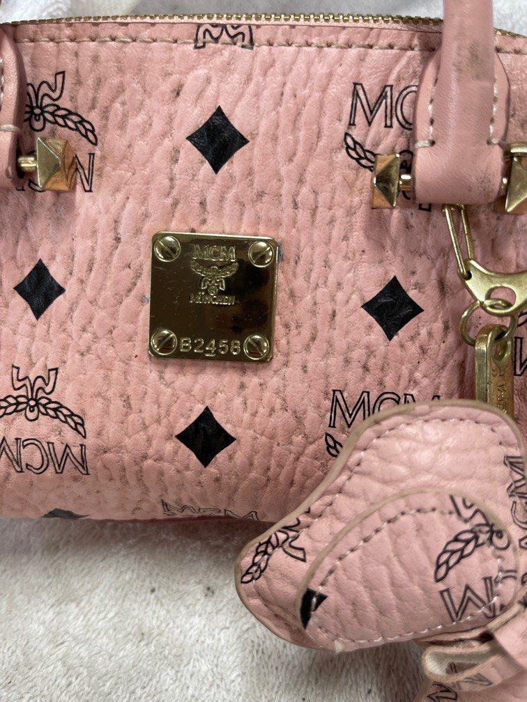 MCM PINK MINI SLING BAGS ABA 033