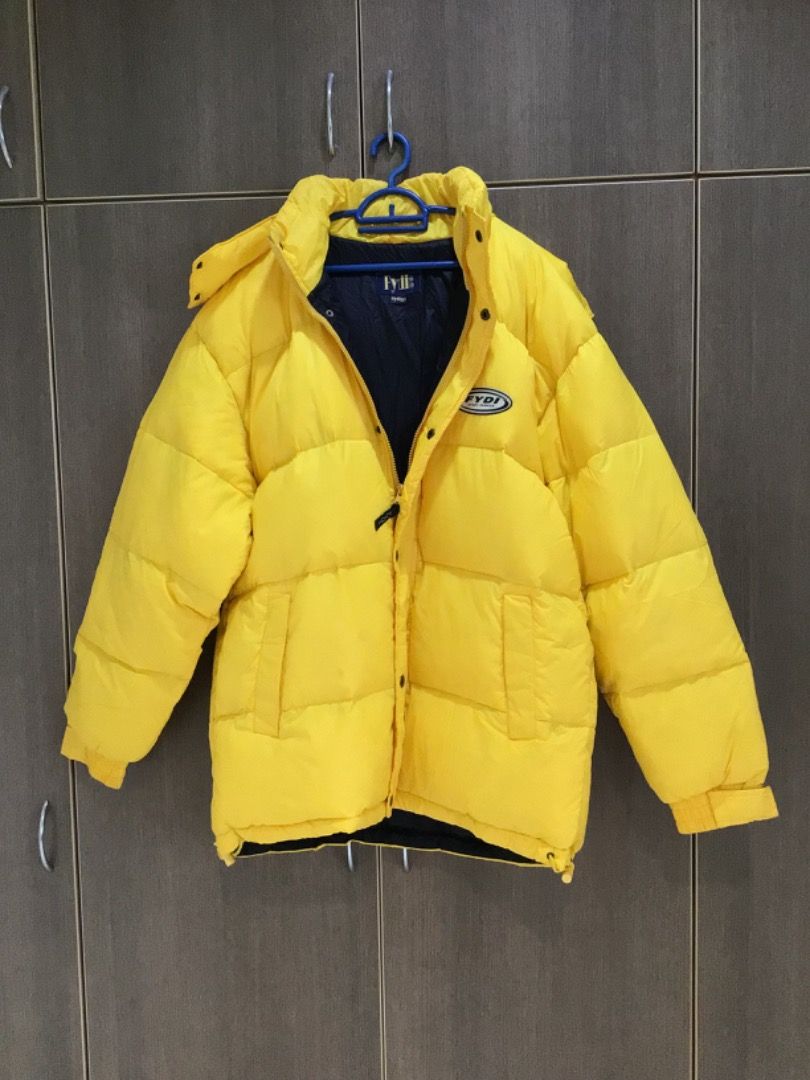 Yellow winter coat mens on sale