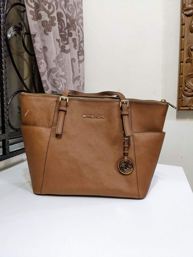 Michael kors jet top set tote brown