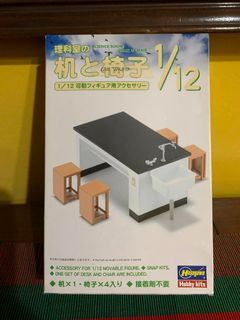 Miniature 1/12 Science Room Desk & Chair Set
