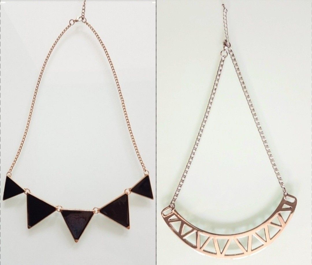 Minimalist Geometric Statement Necklace