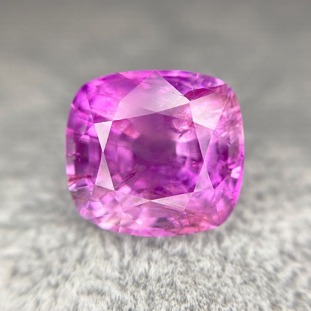 MOGOK BURMESE UNHEATED PINK SAPPHIRE CUSHION 18.5CT G009 CUSHION CUT PINK GEM RARE GEMSTONE PRECIOUS GEMS BURMA INVESTMENT STONES COLLECTORS