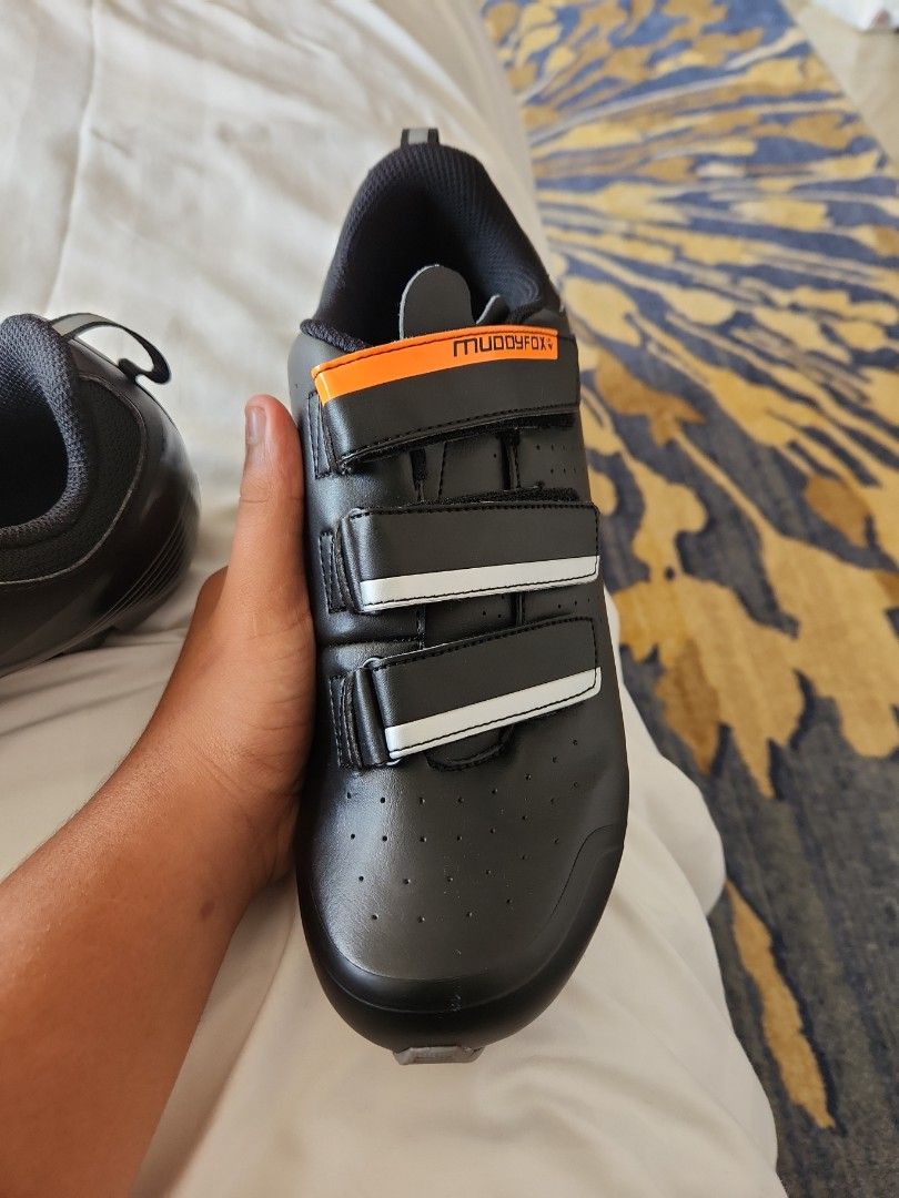 Muddyfox spd mtb shoes orange and black