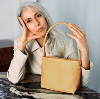 Mustard Cow leather shoulder bag