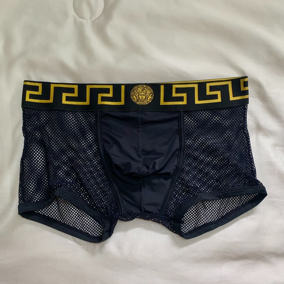 NEW! VERSACE men's iconic net underwear Trunk / Boxer (fit M), Men's Fashion, Bottoms, New