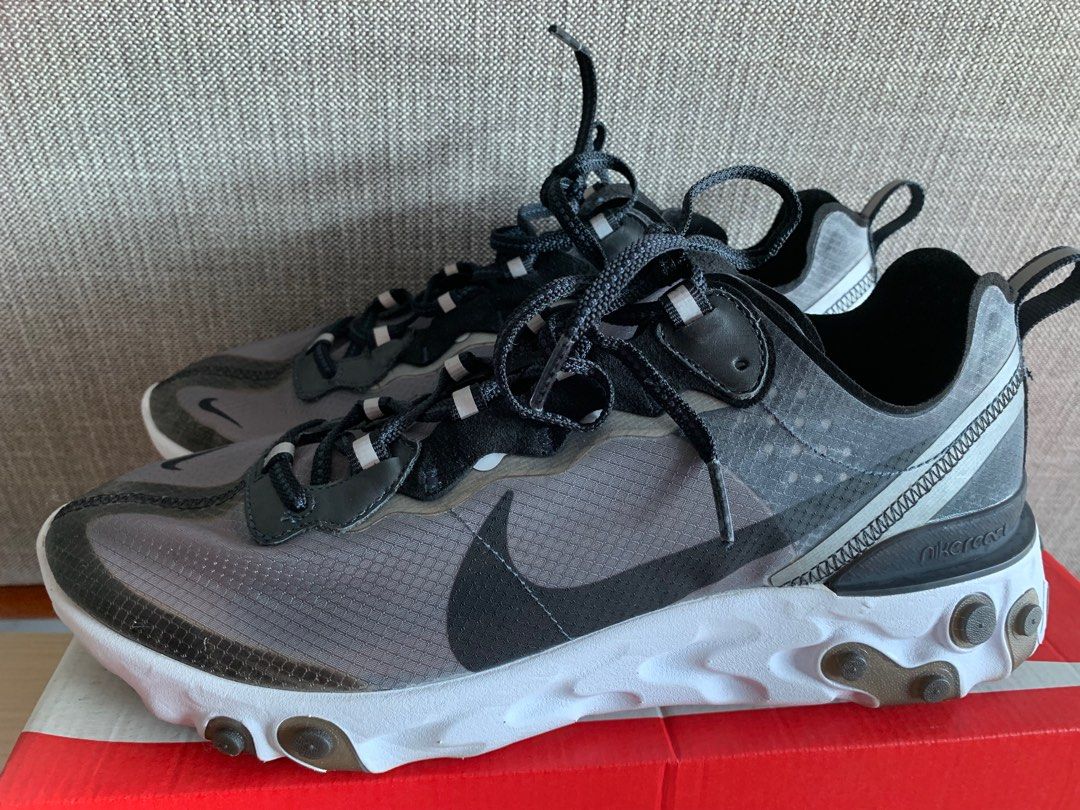 NIKE REACT ELEMENT 87 black Men s Fashion Footwear Sneakers on