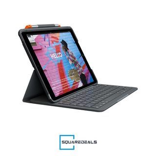 MAR PROMO | Logitech Slim Folio Bluetooth Keyboard Case for iPad 10.2 7th 8th 9th Gen 097855154576
