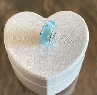 Pandora blue murano glass charm