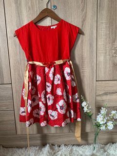 Periwinkle Red Floral Dress