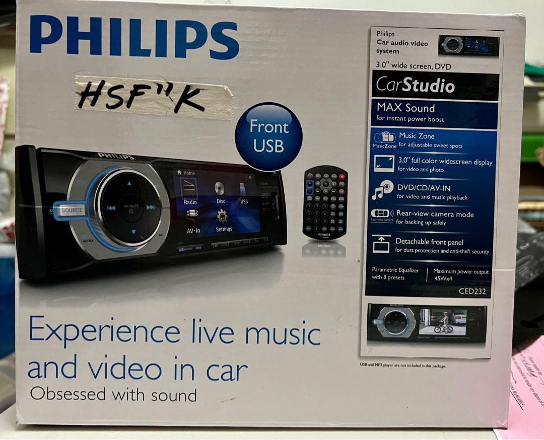 Philips Single DIN Car Stereo, Car Parts & Accessories, Audio, Video