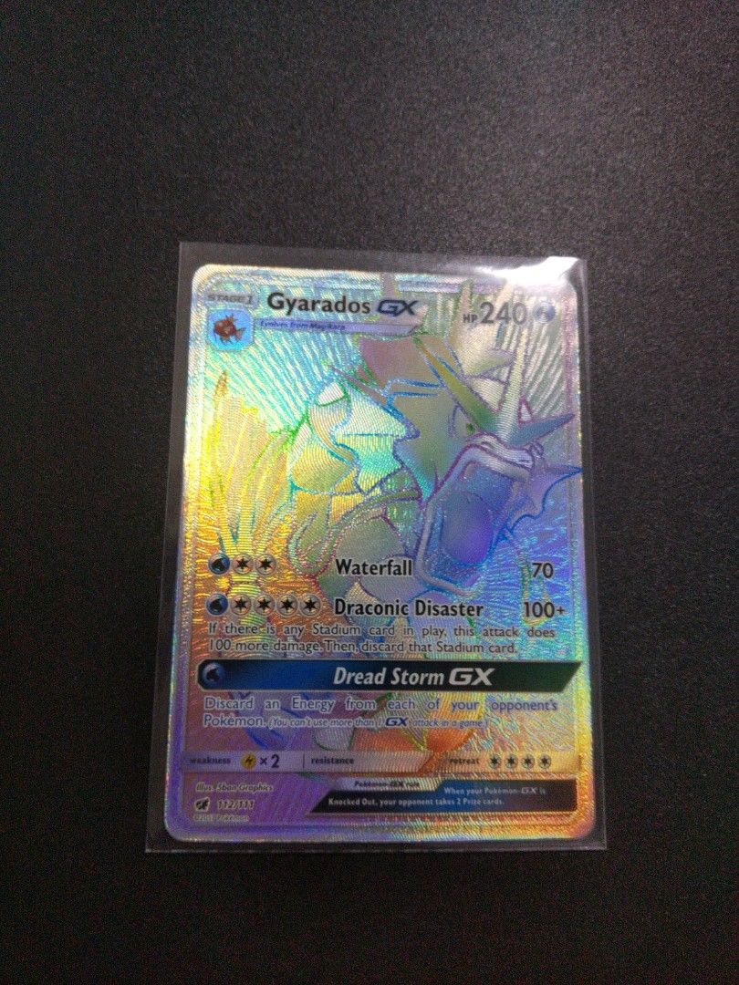 Pokemon TCG Gyarados GX Hyper Rare - SM4 Crimson Invasion, Hobbies & Toys,  Toys & Games on Carousell