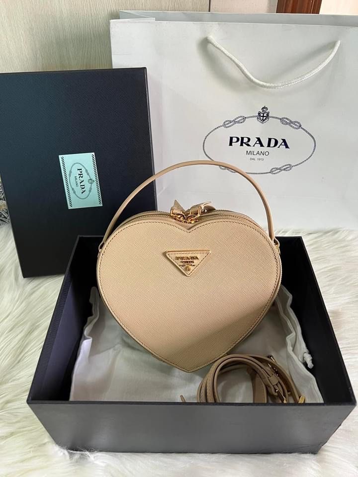 Prada Odette Heart Bag, Luxury, Bags & Wallets on Carousell