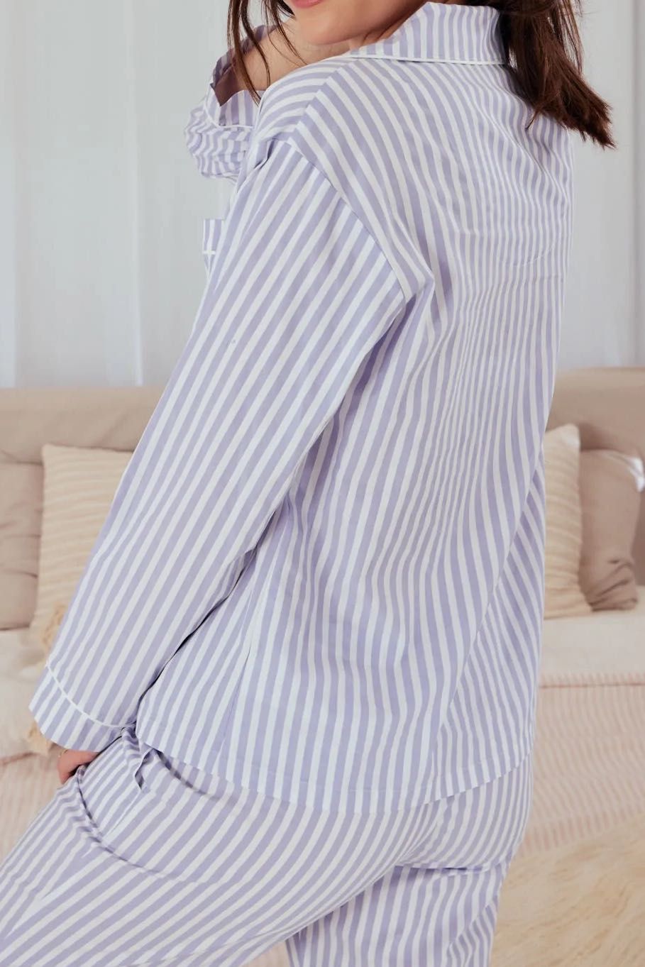 Primark Pyjamas Stripe Blue and White Size XS including long pants
