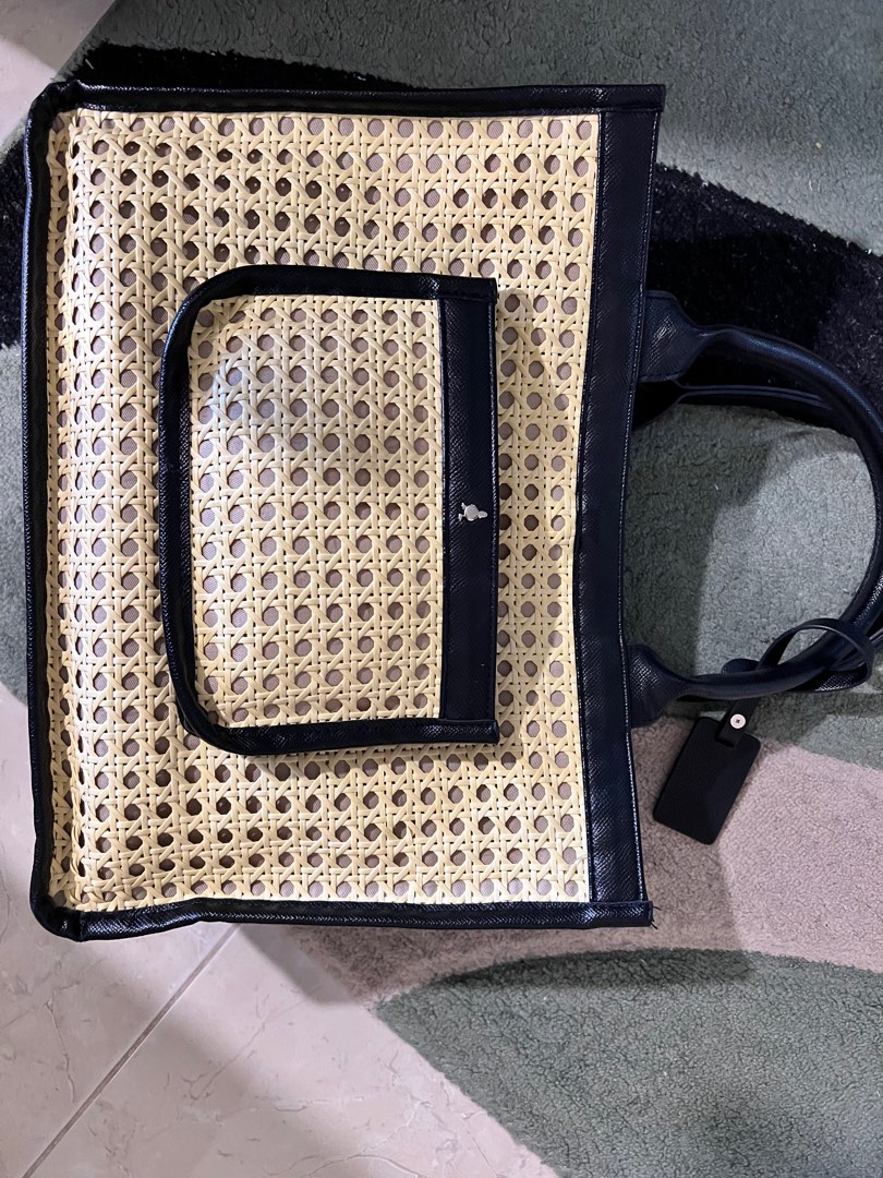 Rattan duck Yasmin bag in black duck, Women's Fashion, Bags & Wallets