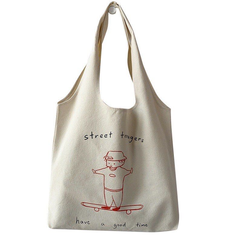 Ready Stock Emory Big Canvas Bag Korean Bag Tote Beg Student Canvas Totebag Student Tote Bags Kanvas Bag Tote Bag Student